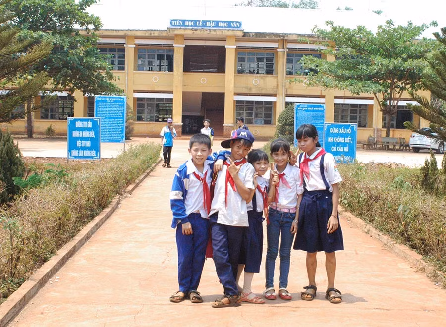  Học sinh Trường THCS Chu Văn An (xã Ia O, huyện Ia Grai). Ảnh: internet