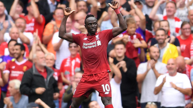  Mane lập cú đúp bàn thắng cho Liverpool ở vòng đầu tiên của Premier League mùa giải 2018/19.