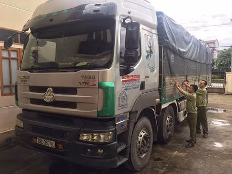 Chiếc xe tải bị bắt giữ