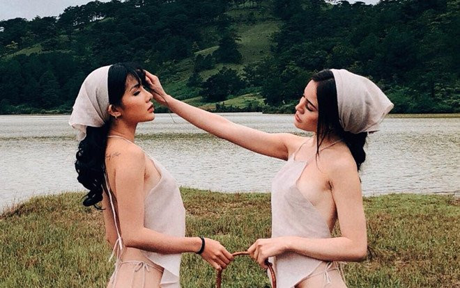 Thư Dung và bạn bị cho là đã bôi bẩn Đà Lạt. Thư Dung và bạn bị cho là đã bôi bẩn Đà Lạt.