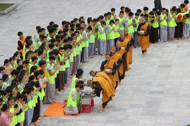 Các em được học cách làm người, tự rèn luyện tính tự giác, kỷ luật.