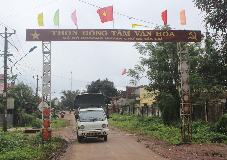  Một góc thôn Đồng Tâm (xã Bờ Ngoong, huyện Chư Sê). 