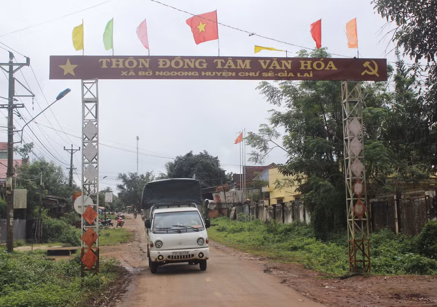 Một góc thôn Đồng Tâm (xã Bờ Ngoong, huyện Chư Sê). 