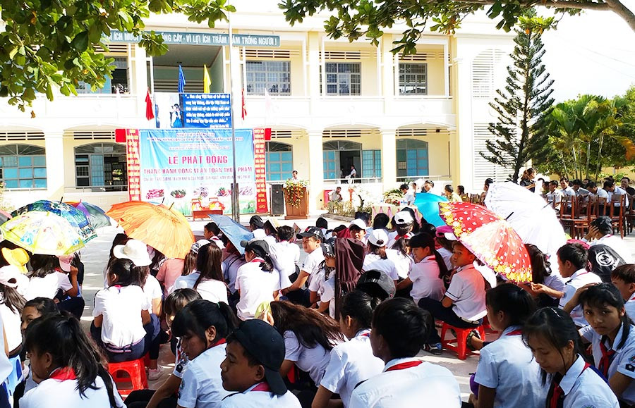  Một buổi ngoại khóa tại Trường THCS Dân tộc Nội trú huyện Krông Pa. Ảnh: N.Đ