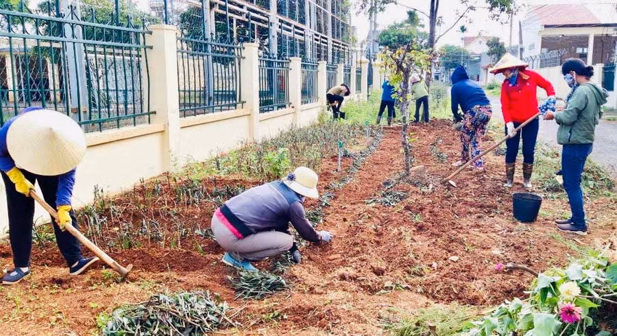Nhiều mô hình, phong trào về bảo vệ môi trường được triển khai khá đồng bộ. Ảnh Trần Dung