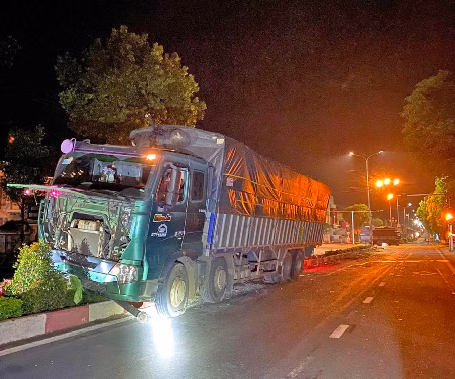 Hiện trường vụ tai nạn. Ảnh: Lê Anh