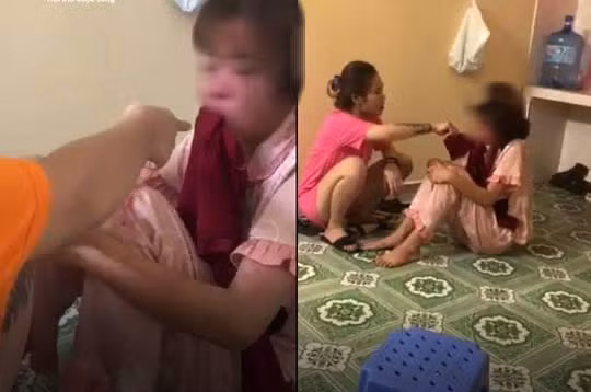 Hình ảnh cô gái bị tra tấn, làm nhục đưa lên mạng xã hội.