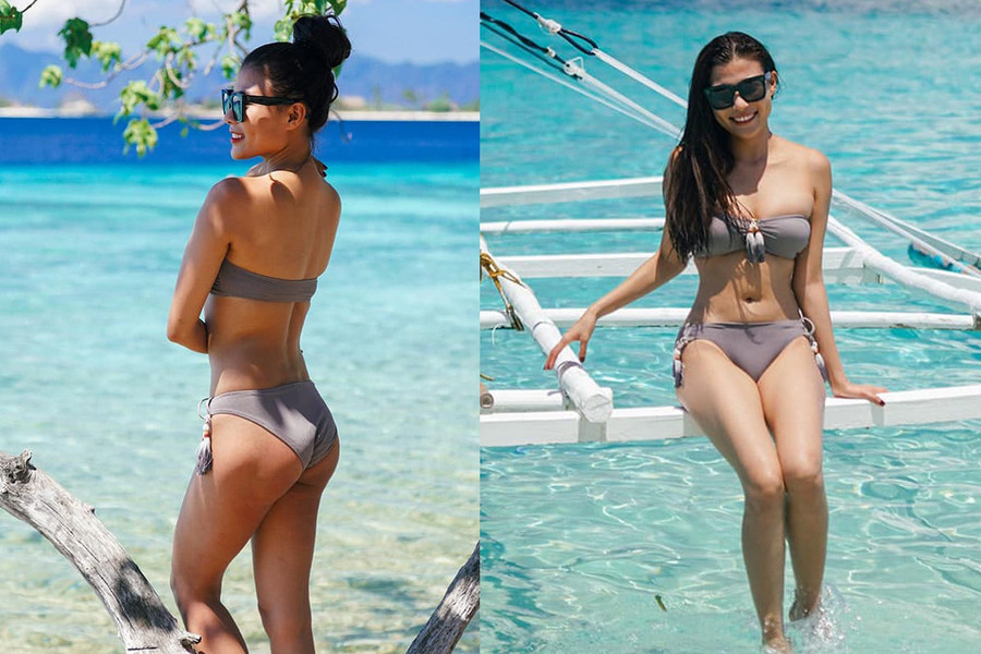 Nữ diễn viên nỗ lực giữ dáng để phục vụ cho công việc diễn xuất. ẢNH: FBNV