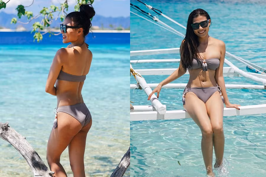 Nữ diễn viên nỗ lực giữ dáng để phục vụ cho công việc diễn xuất. ẢNH: FBNV