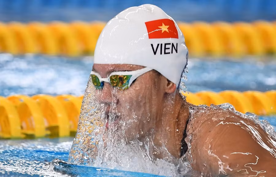 Vận động viên Nguyễn Thị Ánh Viên. (Ảnh: AFP/TTXVN)