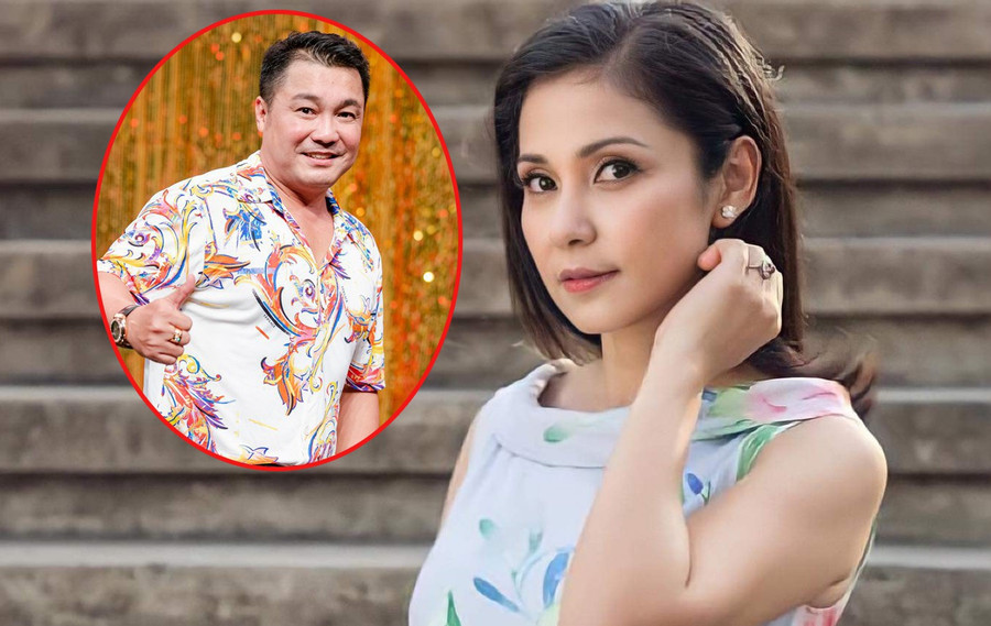 Việt Trinh chia sẻ được đóng phim với Lý Hùng là một niềm hạnh phúc đối với mình. ẢNH: FBNV