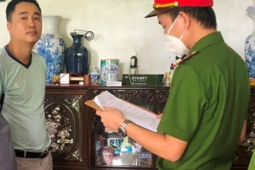 Khởi tố bị can Trung. Ảnh: CA. Khởi tố bị can Trung. Ảnh: CA.