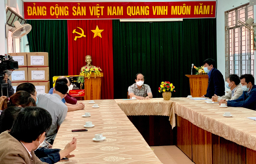 Ông Hồ Ngọc Gia-Giám đốc CDC Gia Lai báo cáo công việc tại CDC Gia Lai thời gian qua. Ảnh: Như Nguyện