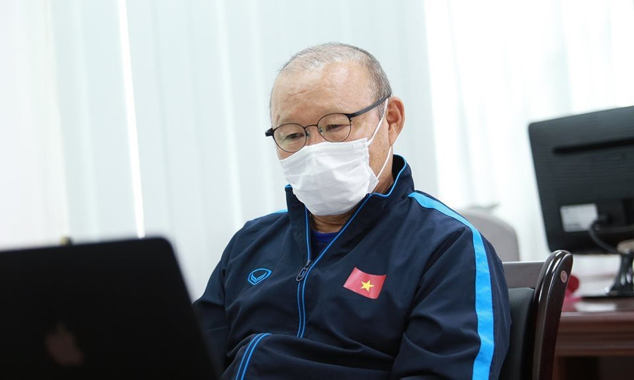  Huấn luyện viên Park Hang-seo sẽ tham dự lễ bốc thăm theo hình thức trực tuyến. Ảnh: VFF