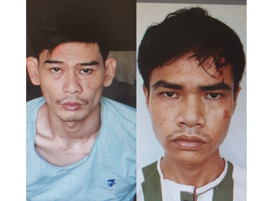 2 bị cáo Thái (trái) và Hậu. Ảnh: Văn Ngọc