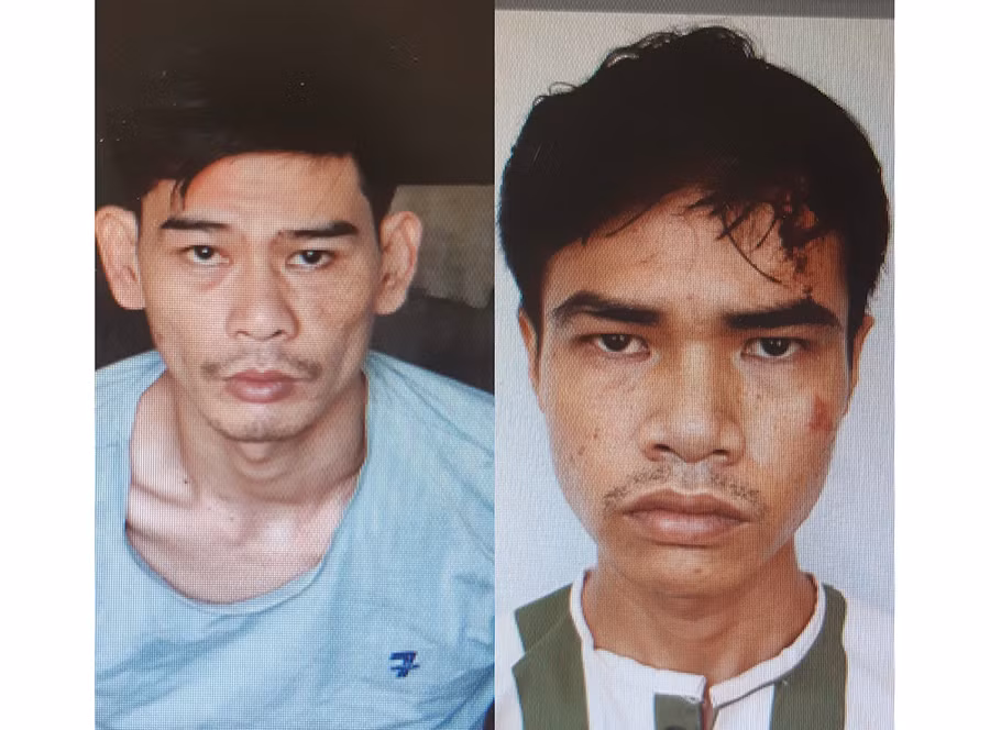 2 bị cáo Thái (trái) và Hậu. Ảnh: Văn Ngọc