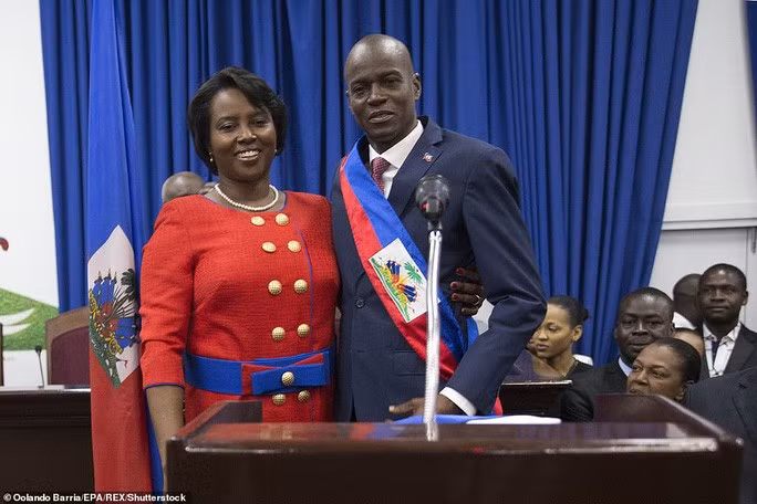 Vợ chồng Tổng thống Haiti Jovenel Moise. Ảnh: EPA