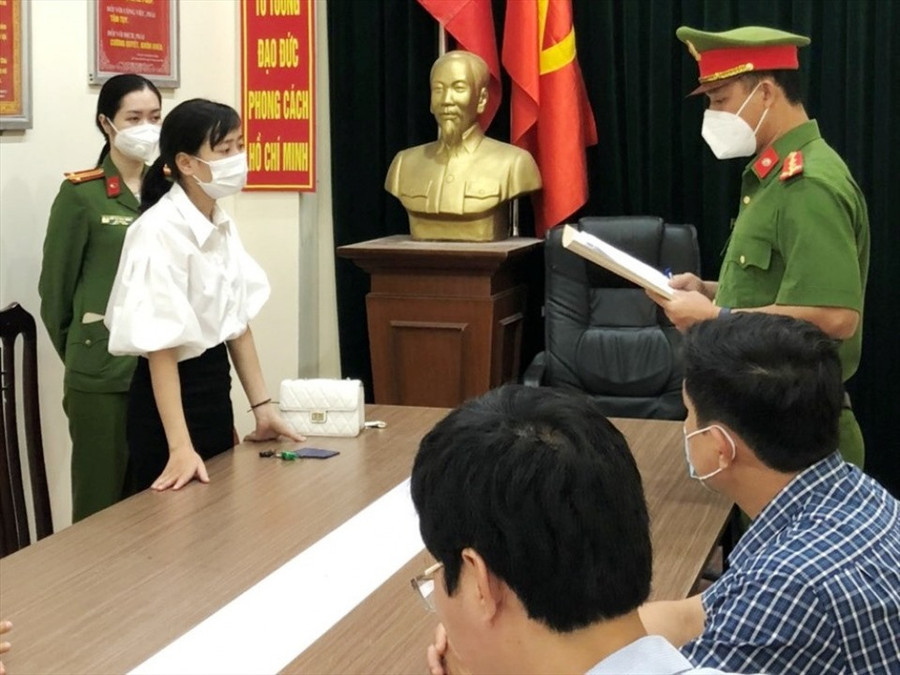 Khởi tố bị can Tâm. Ảnh: CA. Khởi tố bị can Tâm. Ảnh: CA.