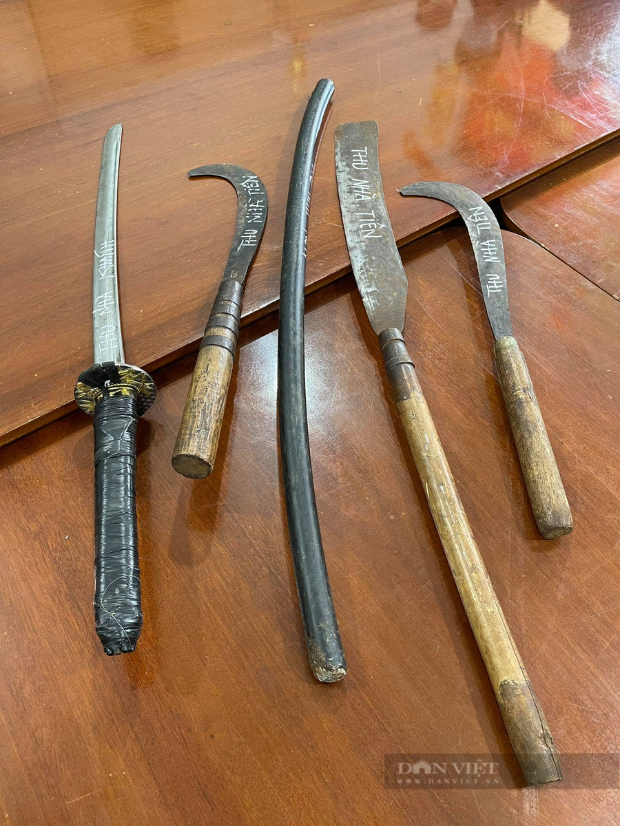 Tang vật của vụ án mạng. Ảnh: N.G