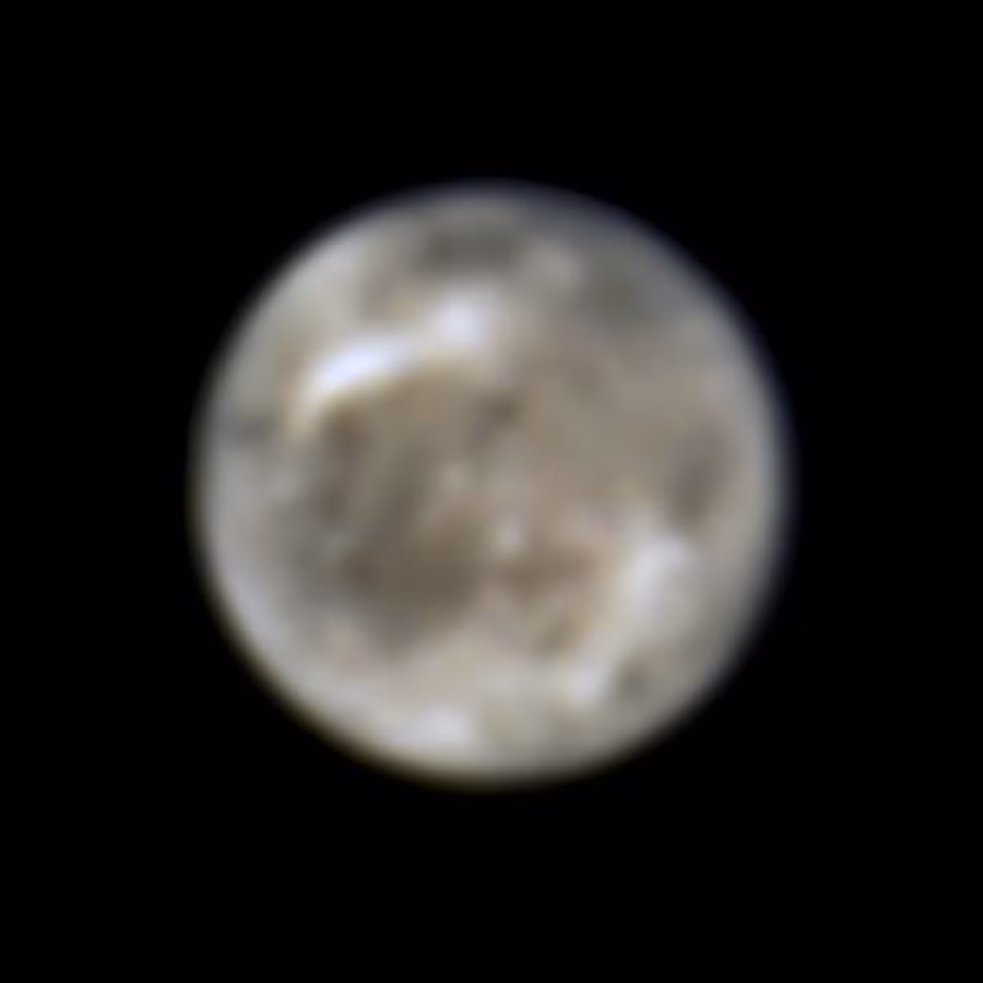 Mặt trăng Ganymede của sao Mộc qua quan sát bằng kính thiên văn Hubble của NASA năm 1996. Ảnh: NASA
