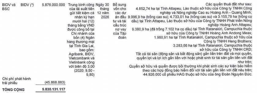 Khoản vay trái phiếu thường của HAG tại BIDV tính đến cuối năm 2020. Nguồn: Báo cáo tài chính kiểm toán HNG năm 2020. Khoản vay trái phiếu thường của HAG tại BIDV tính đến cuối năm 2020. Nguồn: Báo cáo tài chính kiểm toán HNG năm 2020.