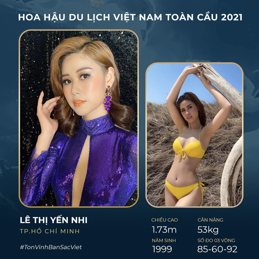 Lê Thị Yến Nhi đến từ TP.HCM. Cô cao 1,73m, số đo ba vòng nóng bỏng 85-60-92. ẢNH: BTC