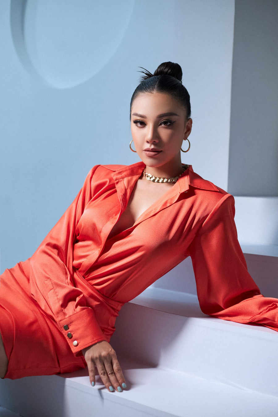 Kim Duyên bất ngờ khi biết Miss Universe 2021 được tổ chức tại Israel. ẢNH: FBNV