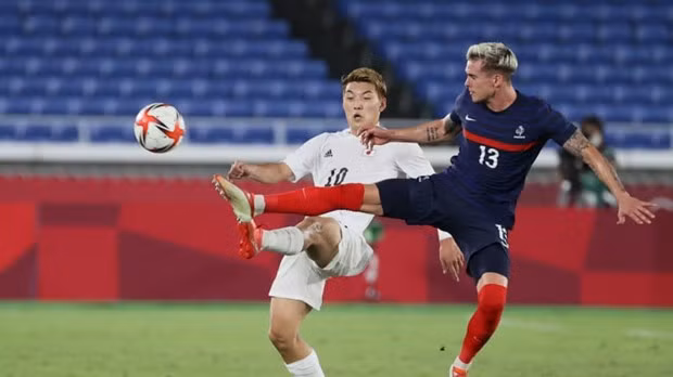 U23 Nhật Bản (áo trắng) và tứ kết sau khi thắng đậm U23 Pháp. (Nguồn: AFC)