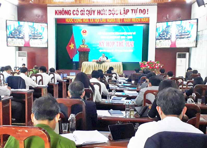 Quang cảnh kỳ họp thứ 2, HĐND huyện Chư Sê khóa X, nhiemj kỳ 2021-2026