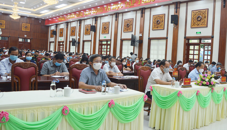 Các đại biểu dự hội nghị tại điểm cầu Hội trường 2-9. Ảnh: Anh Huy