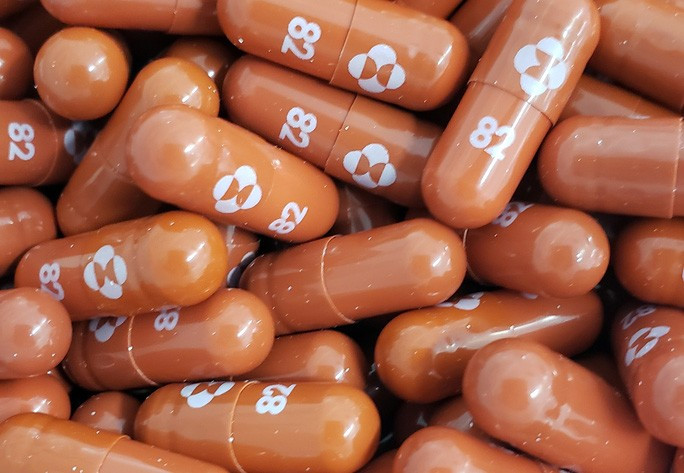 Thuốc kháng virus Molnupiravir của Công ty Merck Pharmaceuticals và đối tác Ridgeback Biotherapeutics. Ảnh: Reuters  Thuốc kháng virus Molnupiravir của Công ty Merck Pharmaceuticals và đối tác Ridgeback Biotherapeutics. Ảnh: Reuters