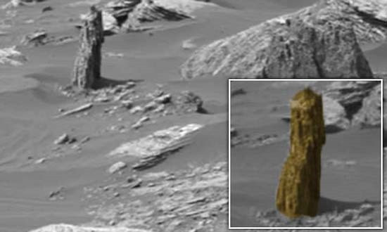 Tàu thám hiểm sao Hỏa Curiosity chụp được vật thể giống cây hoá đá. Ảnh: NASA Tàu thám hiểm sao Hỏa Curiosity chụp được vật thể giống cây hoá đá. Ảnh: NASA