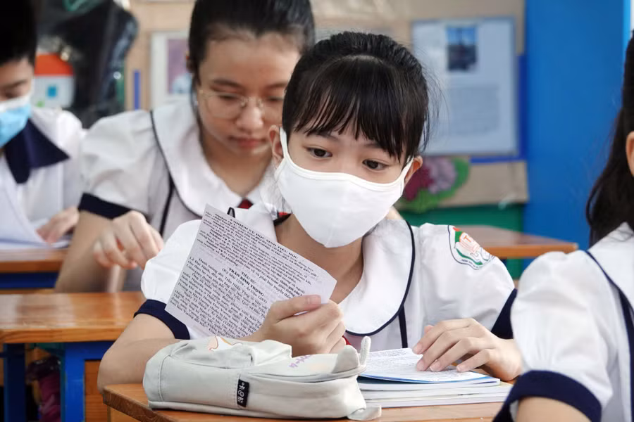 Học sinh lớp 5 tại TP.HCM năm nay chuẩn bị vào lớp 6 - ẢNH: ĐÀO NGỌC THẠCH