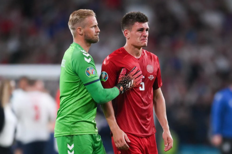 Nỗi buồn bại trận của Đan Mạch. Ảnh: UEFA