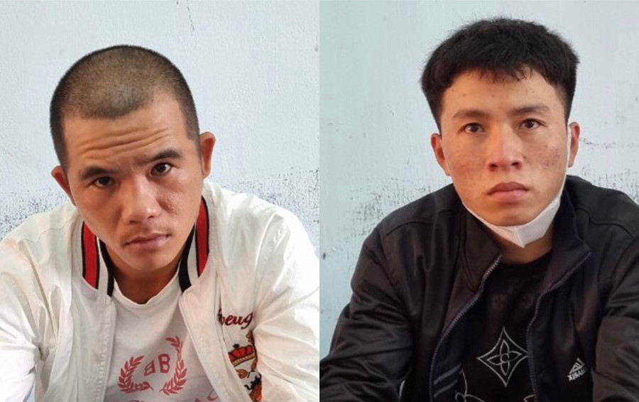 Đối tượng Thi (bìa trái) và Vương tại cơ quan Công an. Ảnh: Văn Ngọc 2 đối tượng Thi (trái) và Vương tại cơ quan Công an. Ảnh: Văn Ngọc