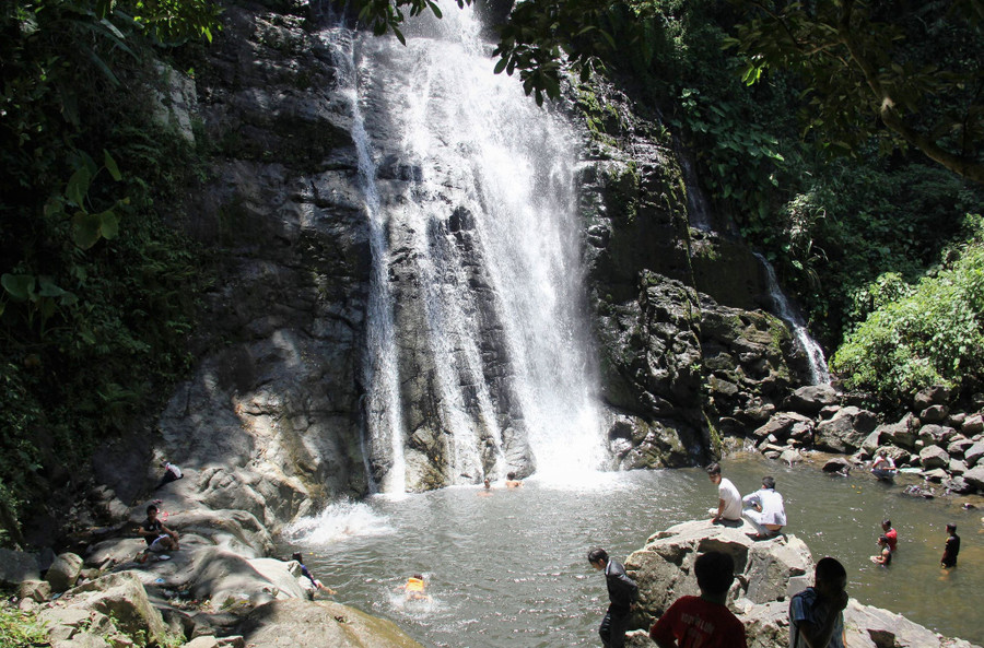  Thác Grăng - nơi nữ sinh viên bị đá rơi trúng tử vong khi đang tắm. ẢNH: C.X