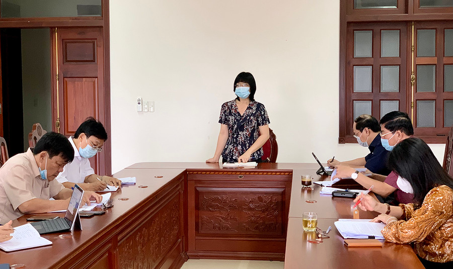  Phó Chủ tịch UBND tỉnh Nguyễn Thị Thanh Lịch phát biểu tại cuộc họp. Ảnh: Như Nguyện