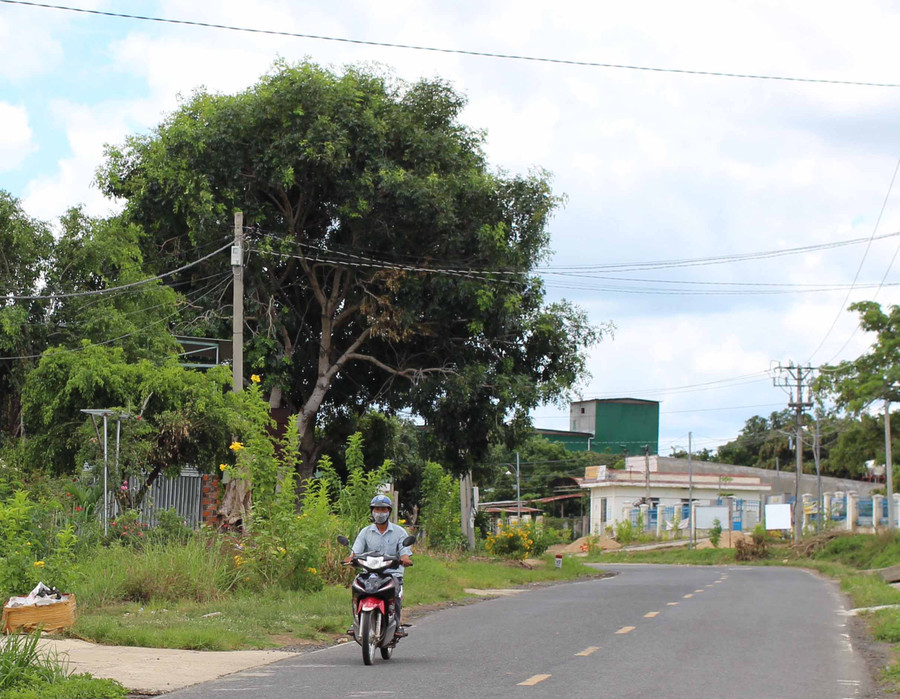 Đường giao thông nông thôn ở xã Yang Trung (huyện Kông Chro) được bê tông, nhựa hóa giúp người dân đi lại thuận tiện. Ảnh: Thiên Di