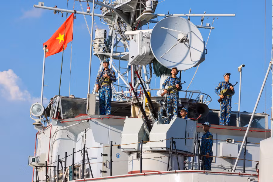 Chiến sĩ trẻ của Lữ đoàn 171, Vùng 2 hải quân. ẢNH: NGÔ TRẦN HẢI AN