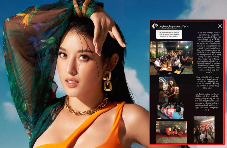 Huyền My giải thích việc cô bật khóc sau cuộc thi là vì sợ mọi người thất vọng về mình. ẢNH: FBNV/CHỤP MÀN HÌNH