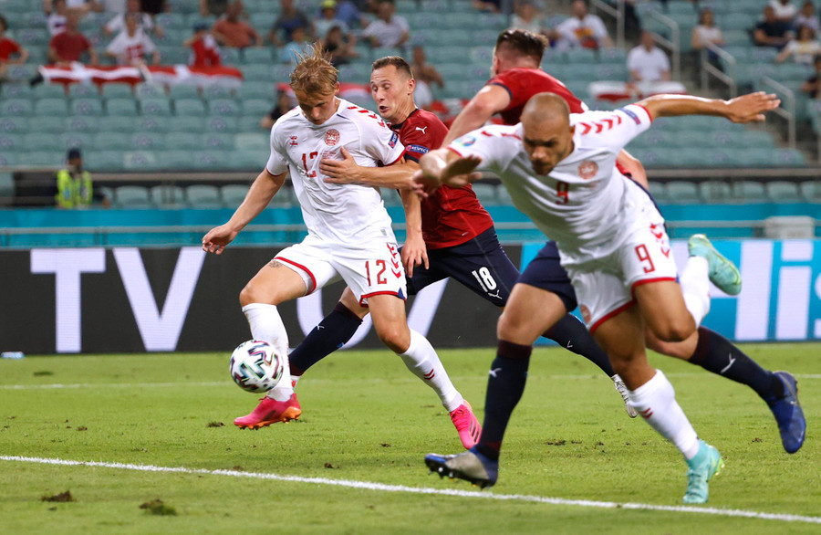 Tuyển Đan Mạch được đánh giá thấp nhất trong 4 đội vào bán kết EURO 2020. Ảnh: AFP