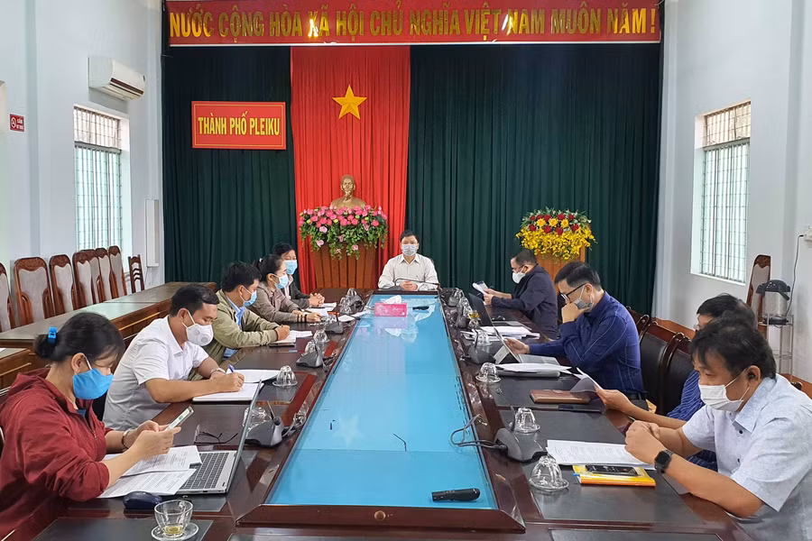 Quang cảnh buổi làm việc. Ảnh: Bá Bính