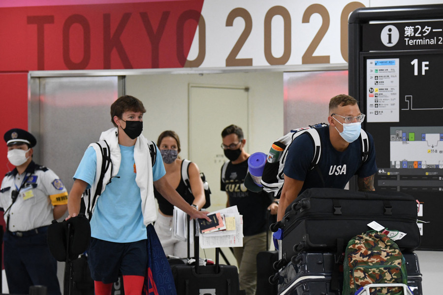 VĐV nước ngoài bắt đầu đến Tokyo ngày càng đông - Ảnh: AFP  VĐV nước ngoài bắt đầu đến Tokyo ngày càng đông - Ảnh: AFP