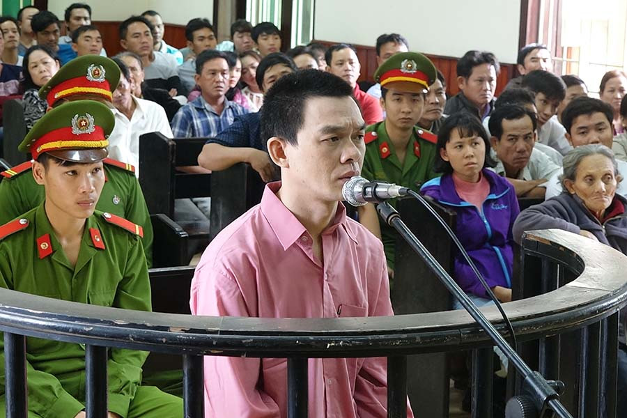  Bị cáo Nguyễn Hoàng Nam trước tòa. Ảnh: Nguyễn Xuân