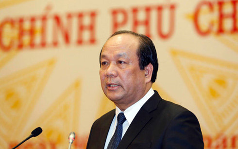 Bộ trưởng, Chủ nhiệm Văn phòng Chính phủ, Người phát ngôn của Chính phủ Mai Tiến Dũng trả lời báo chí tại phiên họp báo.