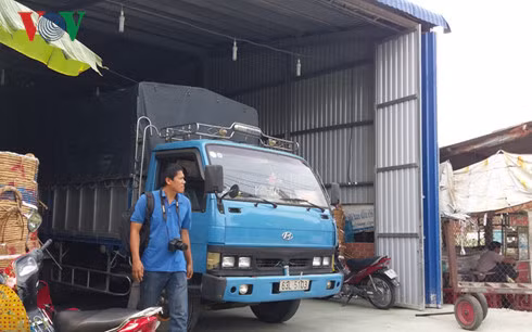  Kho thanh long - nơi tên cướp đột nhập, lấy xe gắn máy của công an xã Thanh Bình