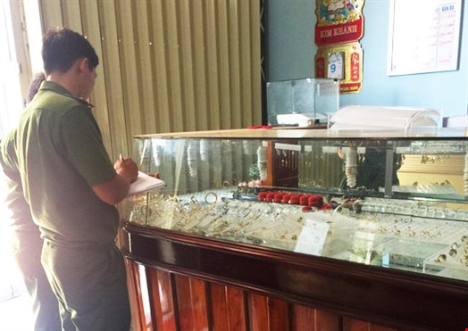 Hiện trường vụ trộm vàng.