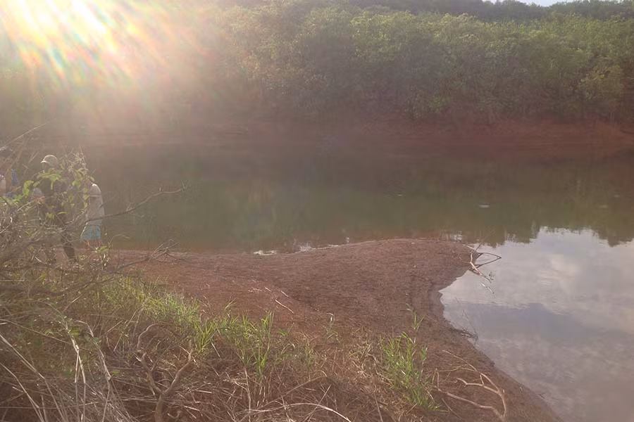 Hồ dâng-nơi xảy ra vụ đuối nước thương tâm. Ảnh: N.T