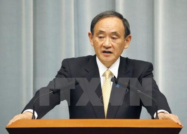 Chánh Văn phòng nội các Nhật Bản Yoshihide Suga. (Nguồn: Kyodo/TTXVN) Chánh Văn phòng nội các Nhật Bản Yoshihide Suga. (Nguồn: Kyodo/TTXVN)