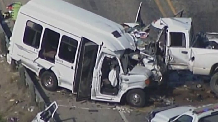 Hiện trường tai nạn. (Ảnh: KABB-TV)